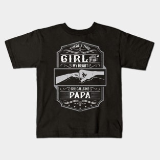 This Girl Stole My Heart She Calls Me Papa Kids T-Shirt